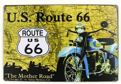 Plechová cedule Route 66