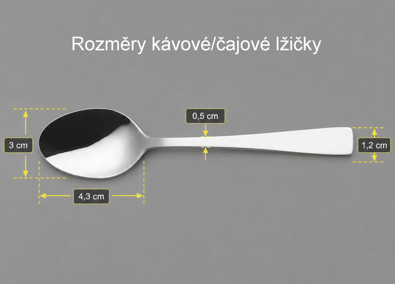 lžička s gravírováním, se jménem, textem, rozměry