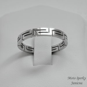 Dámský prsten řecký vzor meandr chirurgická ocel dámské šperky ocelové