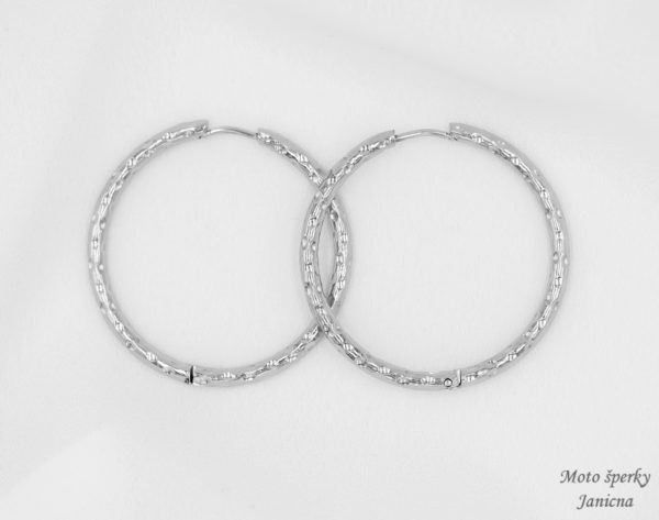 Dámské náušnice kruhy 3 cm chirurgická ocel