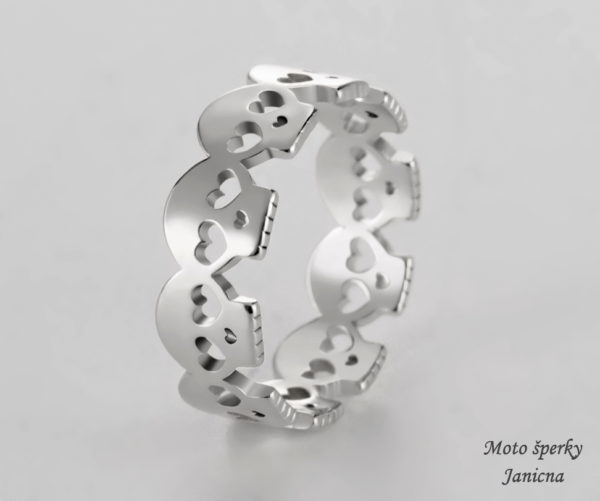 Dámský prsten lebky lebka chirurgická ocel dámské šperky ocelové
