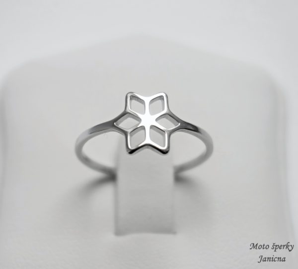 Dámský prsten květina chirurgická ocel dámské šperky ocelové