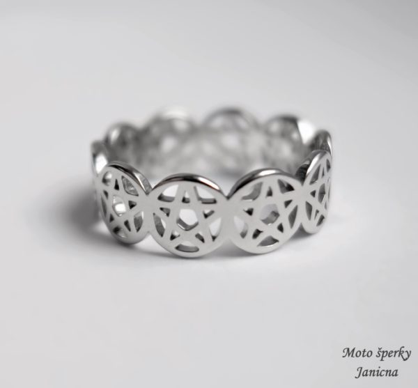 Dámský prsten pentagram chirurgická ocel dámské šperky ocelové
