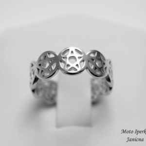 Dámský prsten pentagram chirurgická ocel dámské šperky ocelové