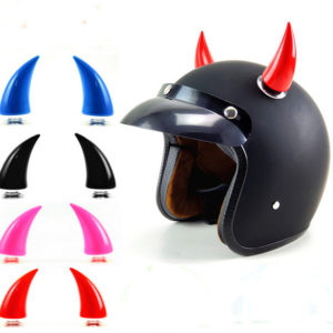 Růžky rohy netopýr na přilbu helmu motorkářské dekorace