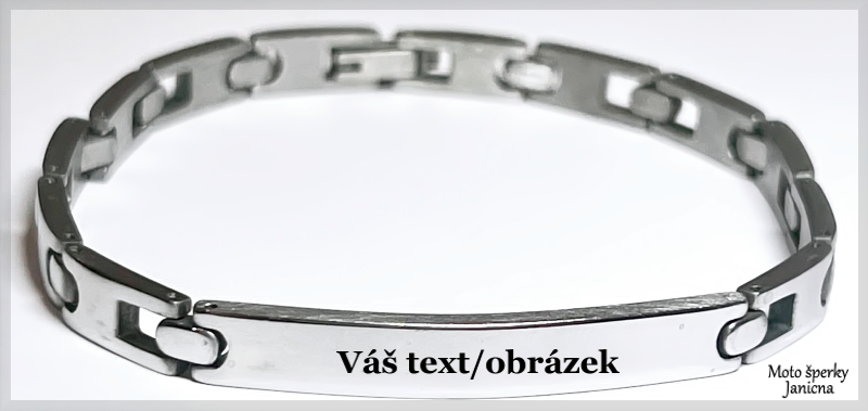 Náramek s textem/obrázkem na přání Moto šperky Janicna