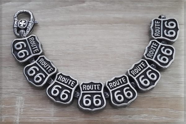 Motorkářský náramek Route 66 pánský chirurgická ocel pro motorkáře