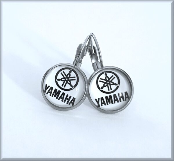 Náušnice s logem Yamaha pro motorkářky ocel