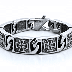 Náramek s maltézskými kříži ocel