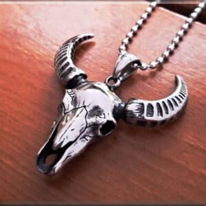 Přívěšek Buffalo skull chirurgická ocel