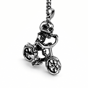 Přívěšek Ghost Rider skull rider pro motorkáře chirurgická ocel chopper
