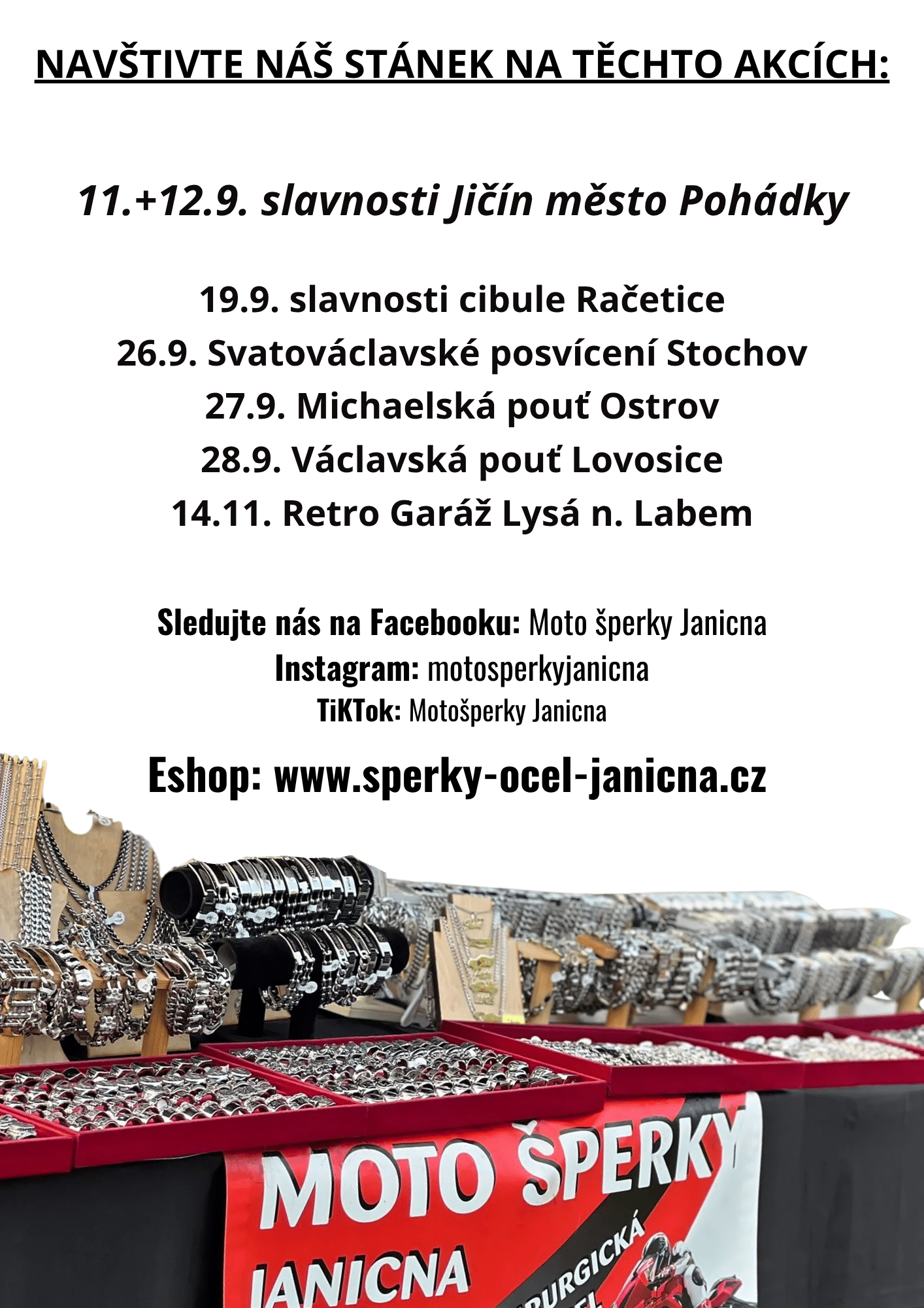 stánek moto šperky janicna 